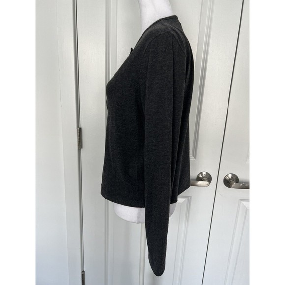 Jones New York Sport Cardigan Button Up Sweater Gray Size M - Picture 4 of 8
